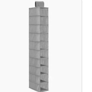 IKEA SKUBB 10-Tier Hanging Shoe Closet Organizer Gray 48 x 6 inches